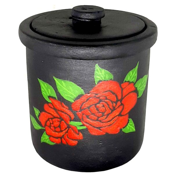 Persian Stone Dizi Pot for Abgoosht with Rose Design
