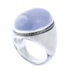 Persian Yemeni Aqeeq Silver Ring for Men