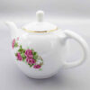 Porcelain Serving Teapot with Floral Design in White