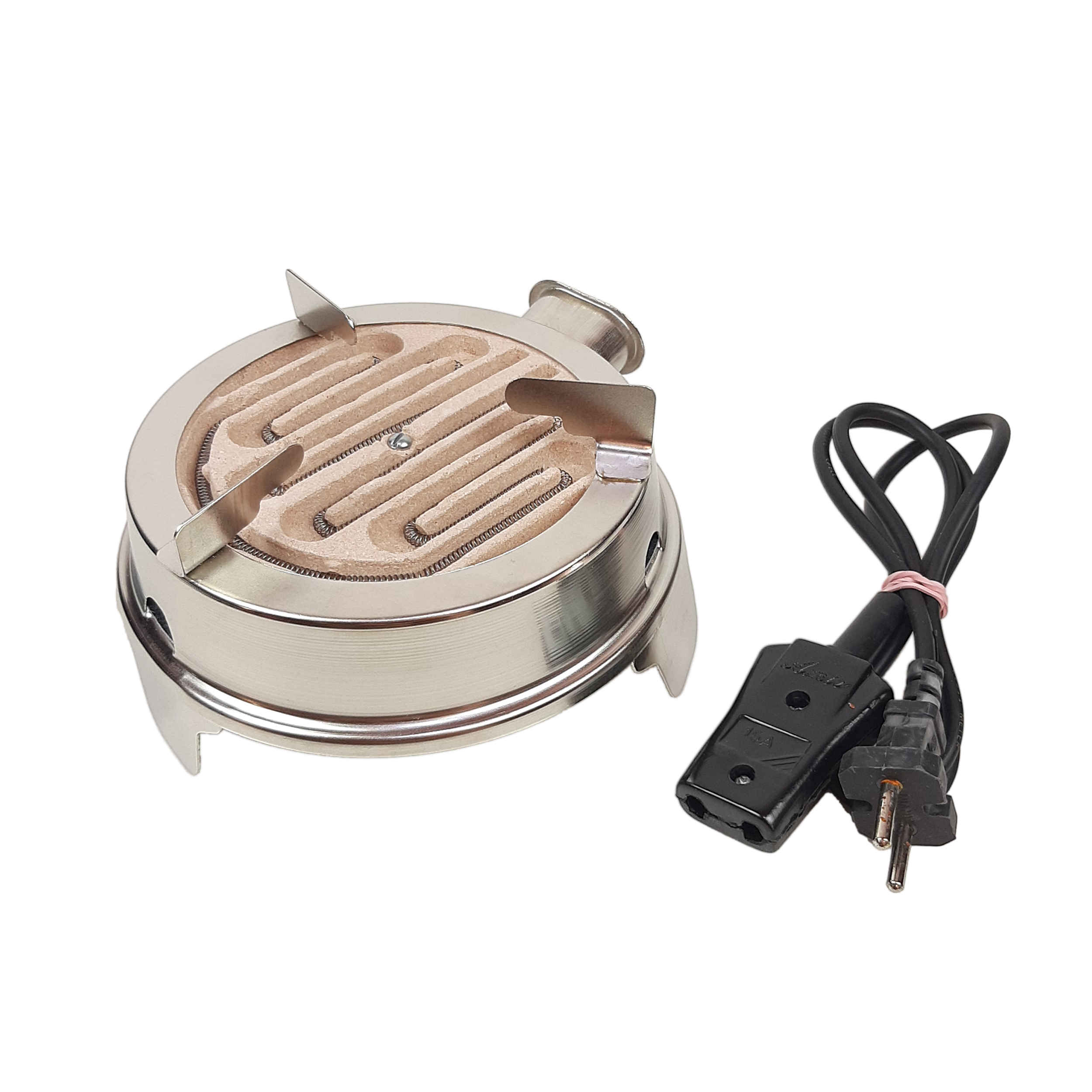 Portable Electric Charcoal Burner in Steel - 750W Countertop