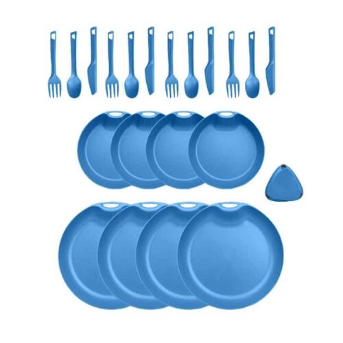 Portable Camping Tableware & Cutlery 4 Person Set