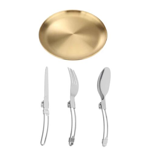 Portable Camping Tableware & Cutlery Set of 4