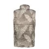 Puffer Jacket for Women Sleeveless Zipper with Leaf Design