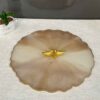 Resin Serving Tray Hand Painted in Light Brown