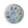 Serving Ceramic Tray with Floral Design in White