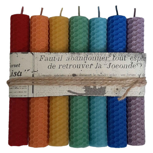 Beeswax Candle Pillar – Sustainable, Clean Burning Elegance & Set of 7