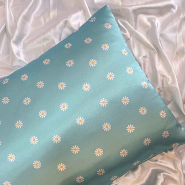 Silken Pillowcase with Standard Sized & Floral Design