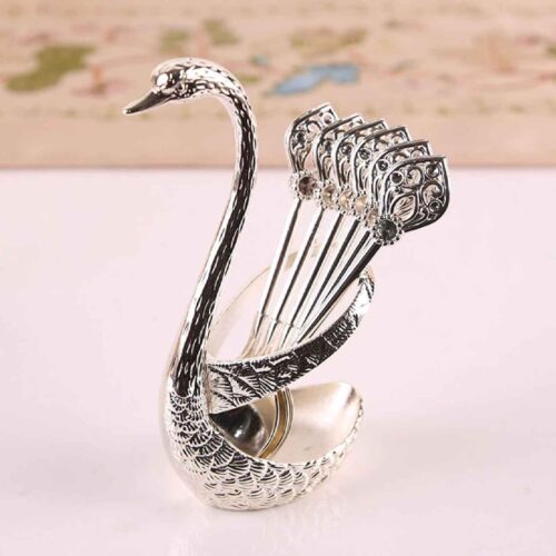 Stainless Steel Bar Spoon Set 6 Pieces with Holder