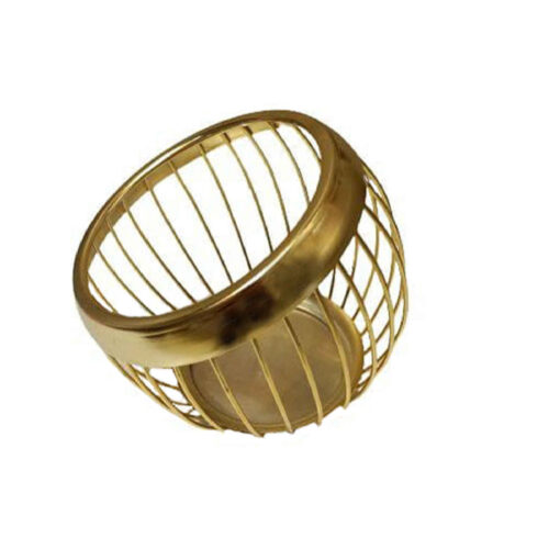 Stylish Wire Fruit Basket in Golden Functional & Chic