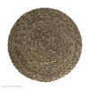 Footstool with Wooden Legs & Wicker Top