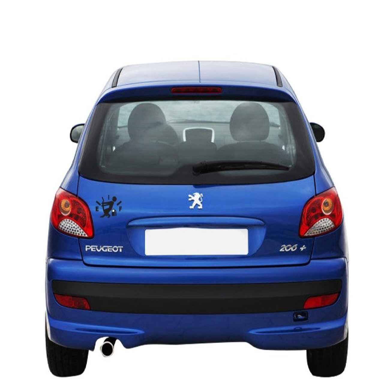 Unique Car Sticker in Black with Fuel Gauge Design