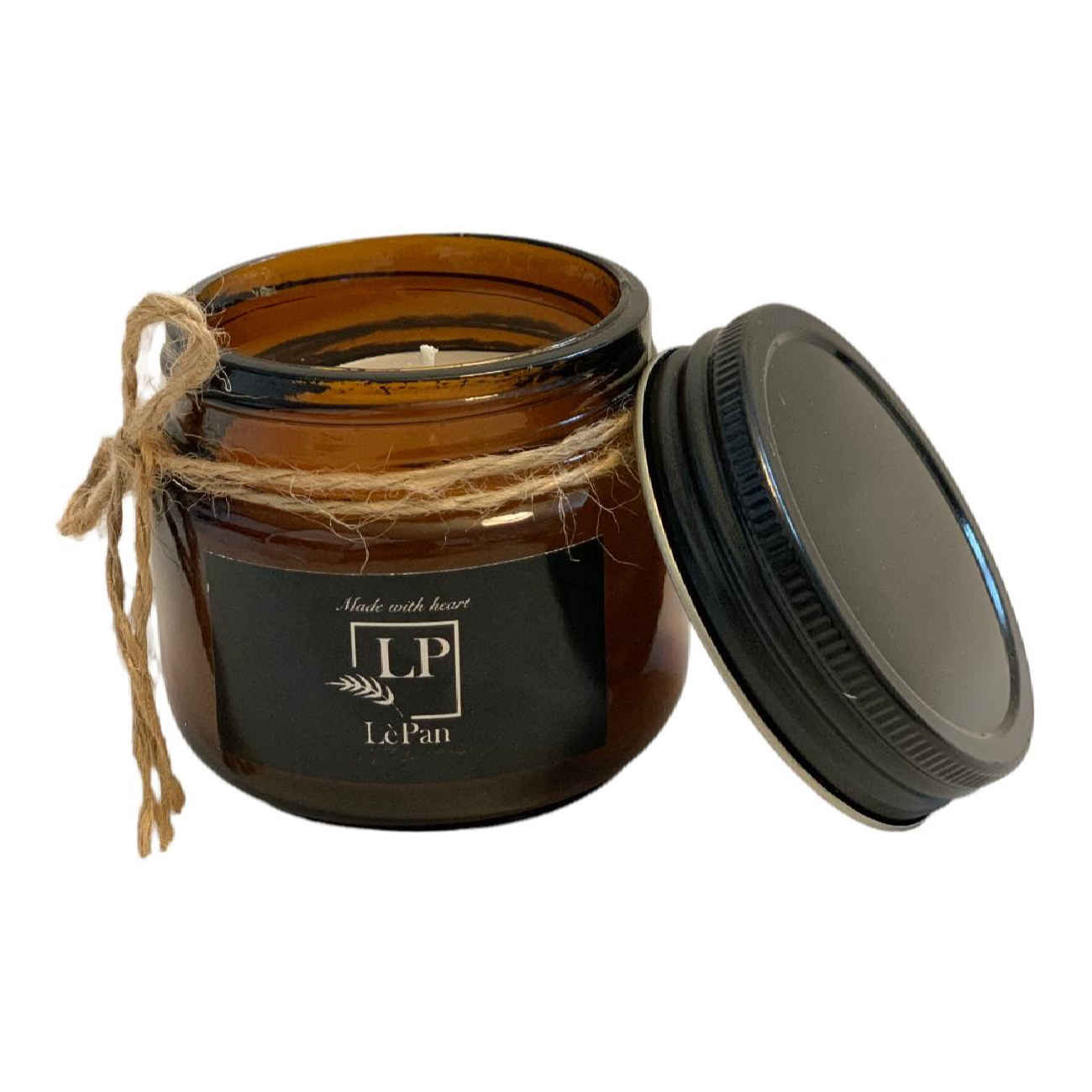 Scented Candle Jar in Brown with Coffee Scent