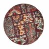 Vintage Persian Hand-Knotted Patchwork Carpet Traditional Red