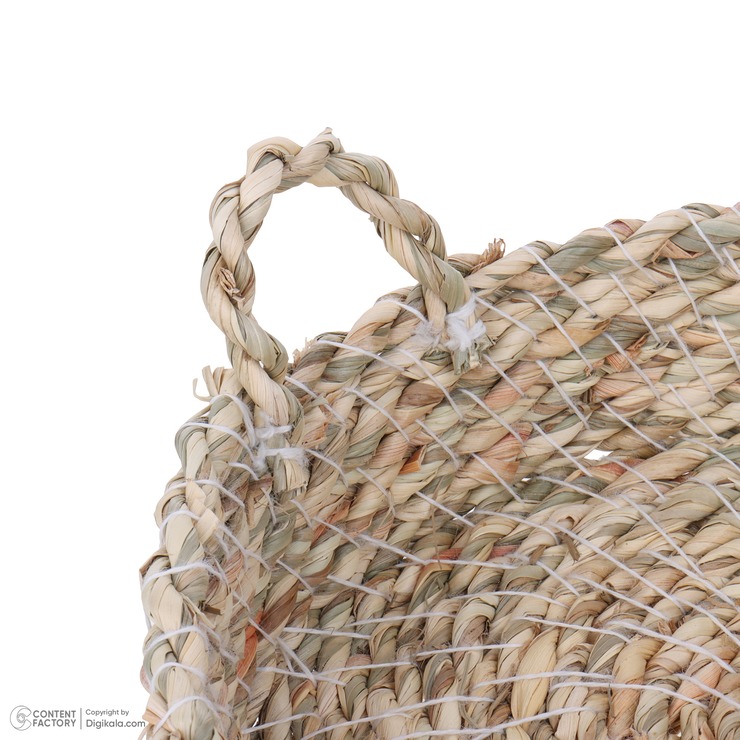 Palm Leaf Basket Handwoven with Handle – Perfect for Home Organization – Set of 3