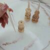 Wooden Persian Kohl Holder Set of 5 with Flower Design