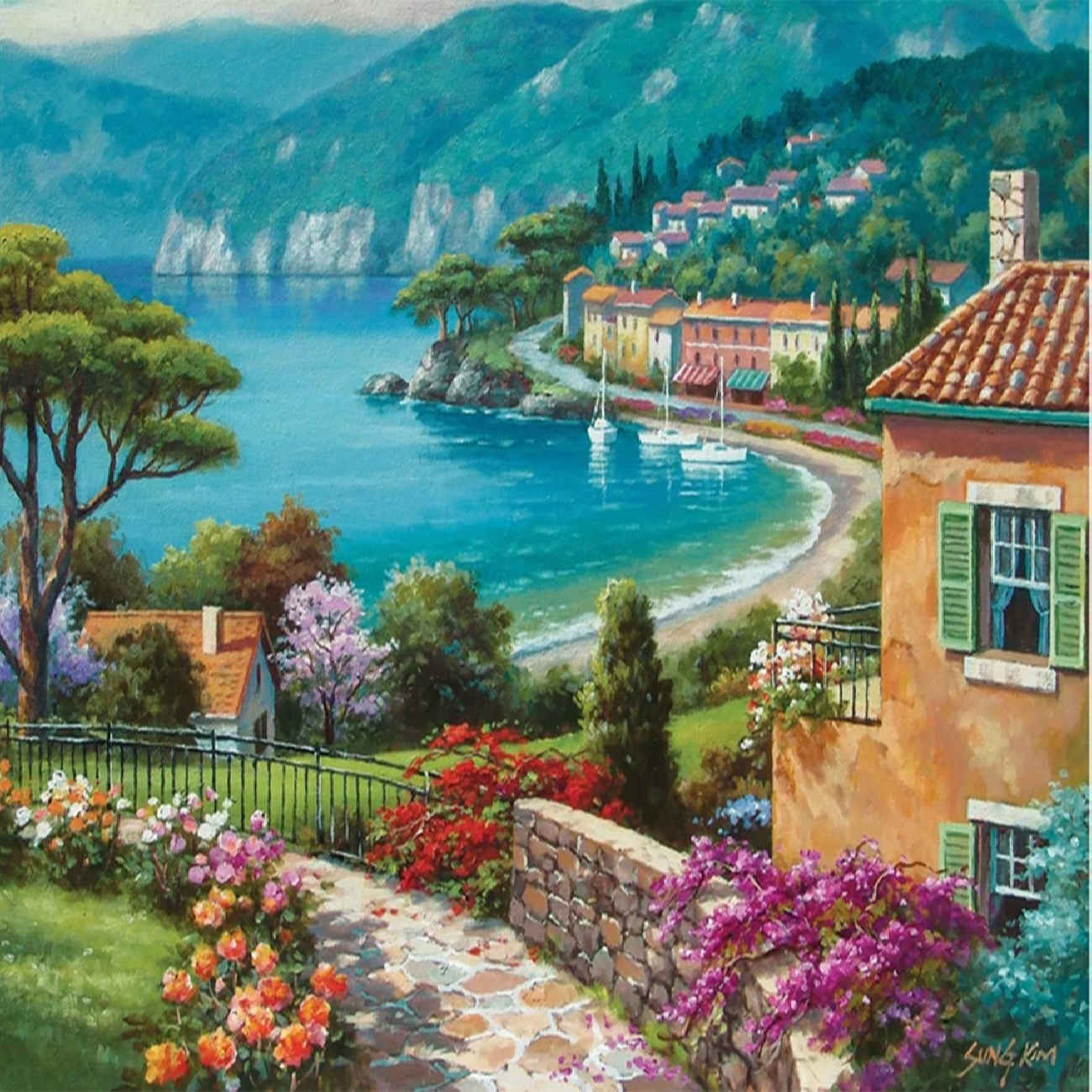1500-Piece Jigsaw Puzzle – Scenic Retreat by the Water