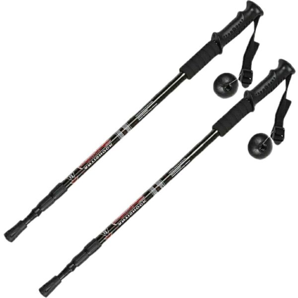 Anti-Shock Hiking Poles: Customizable Height Trekking Accessory (x2)