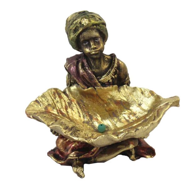Artistic Resin Incense Sculpture in Gold Unique Home Decor & Aromatherapy Accent