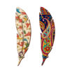 Artistic Persian Inspired Wooden Bookmark Feather Design - Set of 2