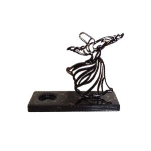 Artistic Resin Candle Holder – for Home Decor with Sama Dance Design