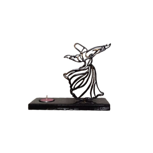 Artistic Resin Candle Holder – for Home Decor with Sama Dance Design
