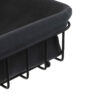 Black Metal Basket with Wood Handles and Fabric Lining – Stylish and Durable Design