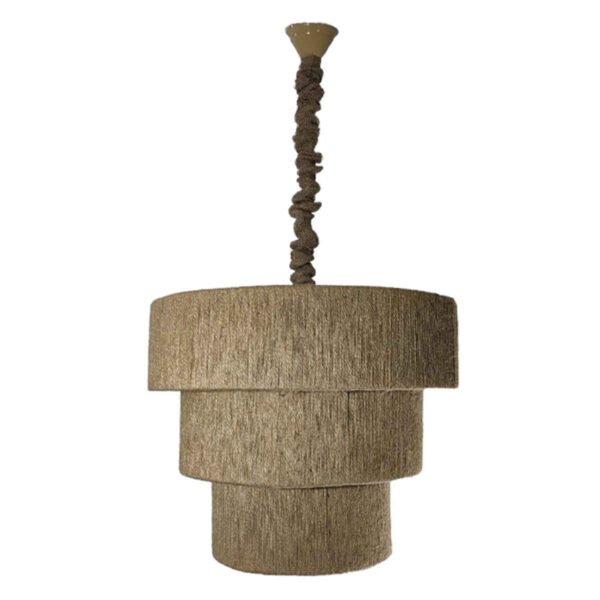 Bohemian Woven Pendant Light - Handwoven Layered