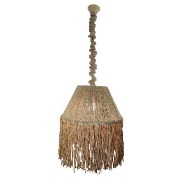 Handmade Woven Pendant Light - Fringe Hemp Ceiling Lamp