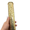 Brass Incense Holder - Handcrafted Artistry with Cylindrical Design in Golden