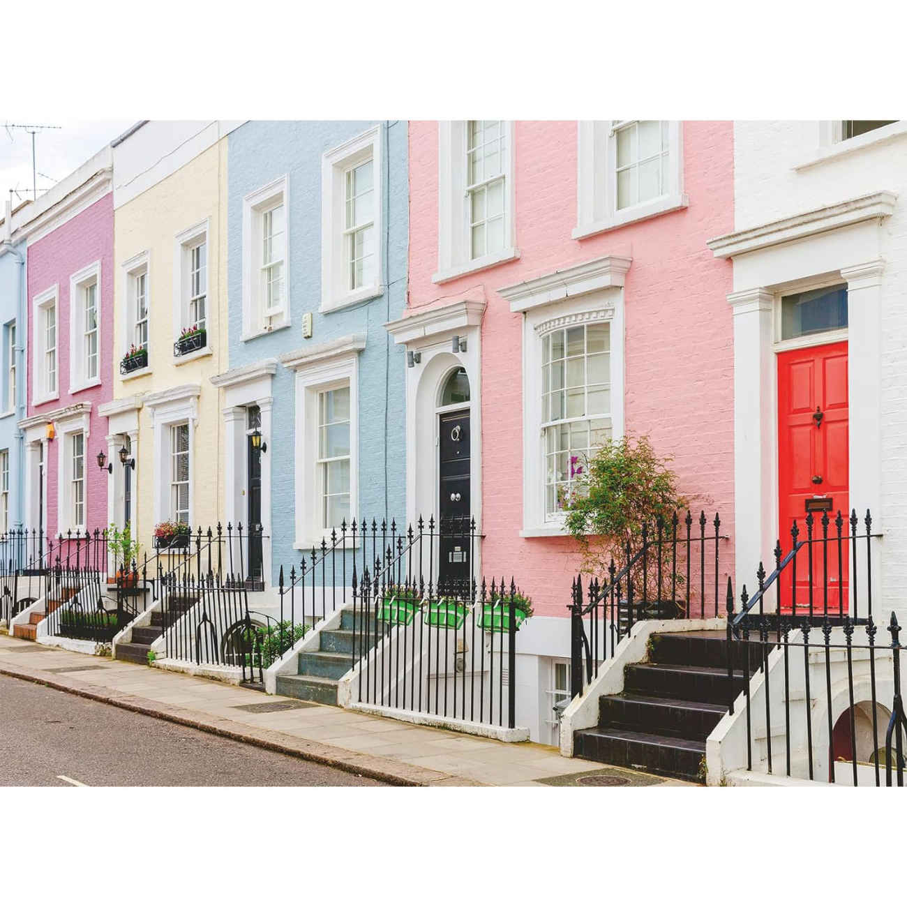 Colorful Townhouses in London Jigsaw Puzzle-500 Pieces