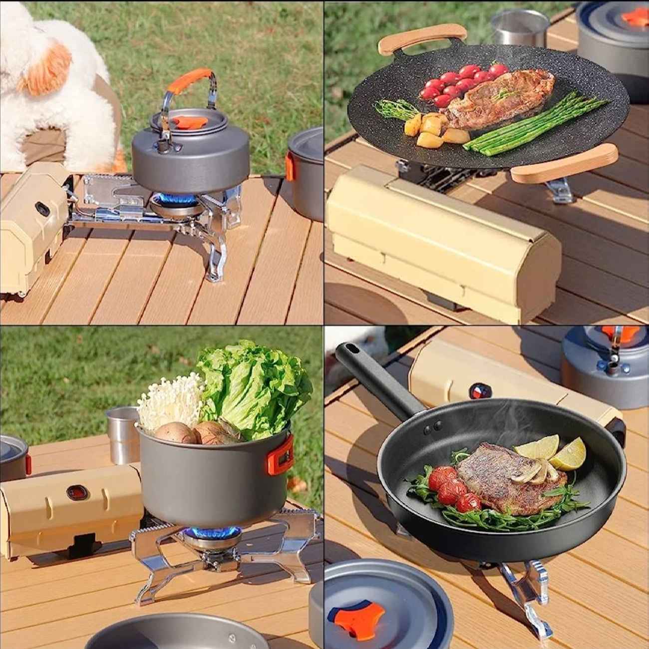 Compact Foldable Gas Stove for Camping