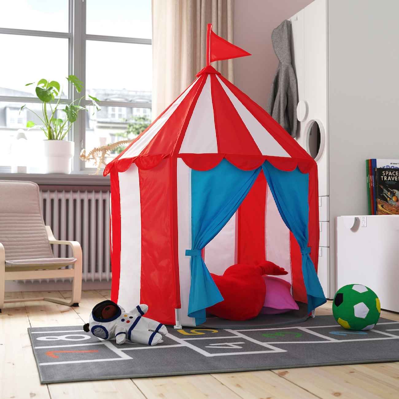 Cozy Play Tent for Kids Castle Model in Red