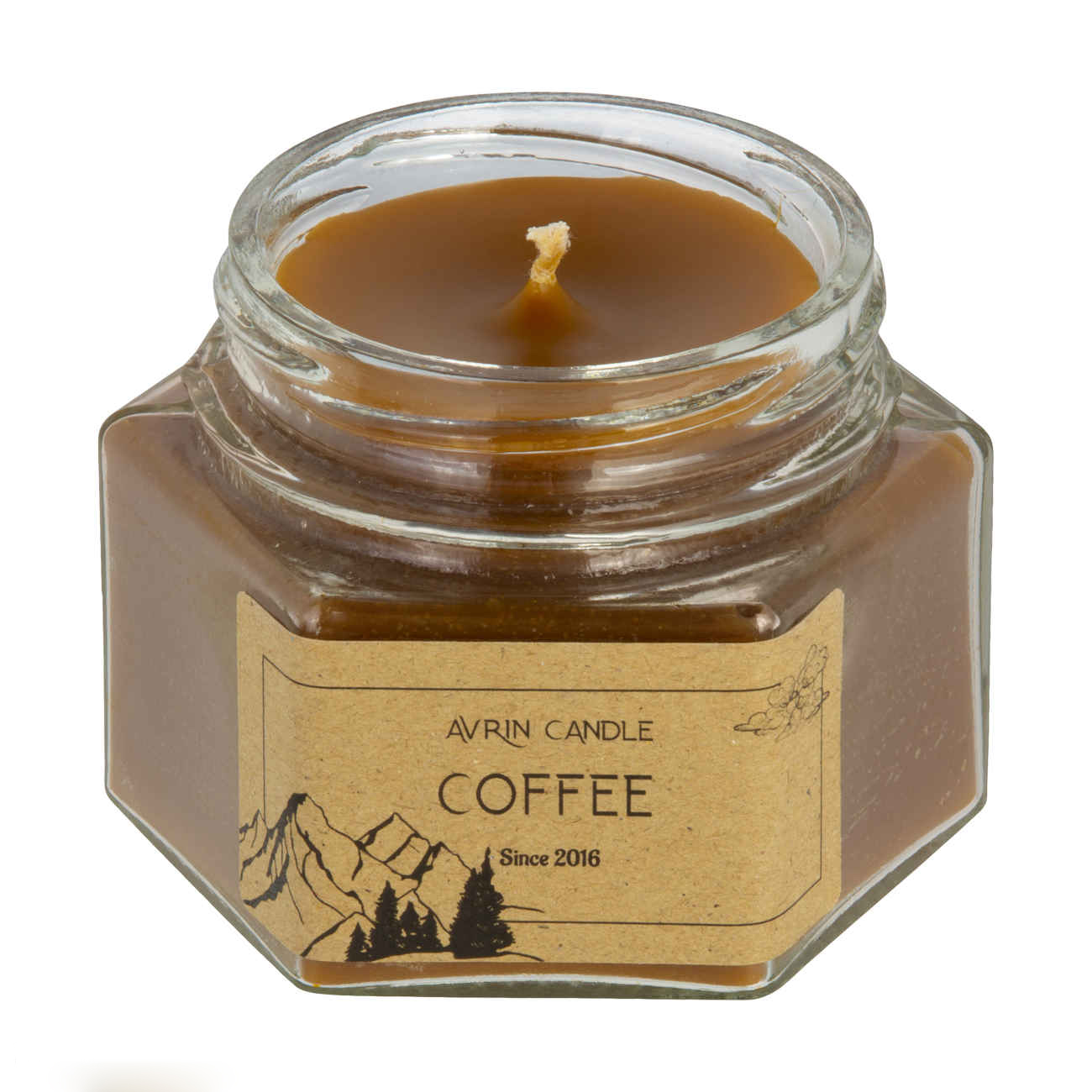 Candle Jar with Coffee-Design & Coffee Aroma