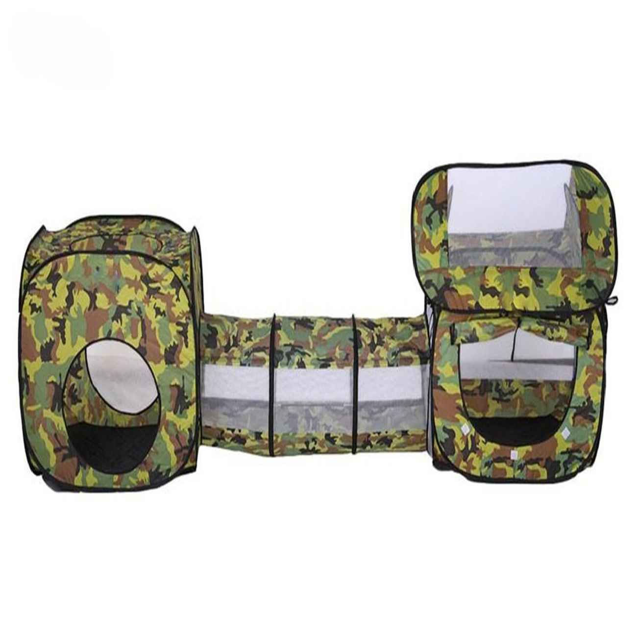 Double Kids Play Tent Commando Modle in Green