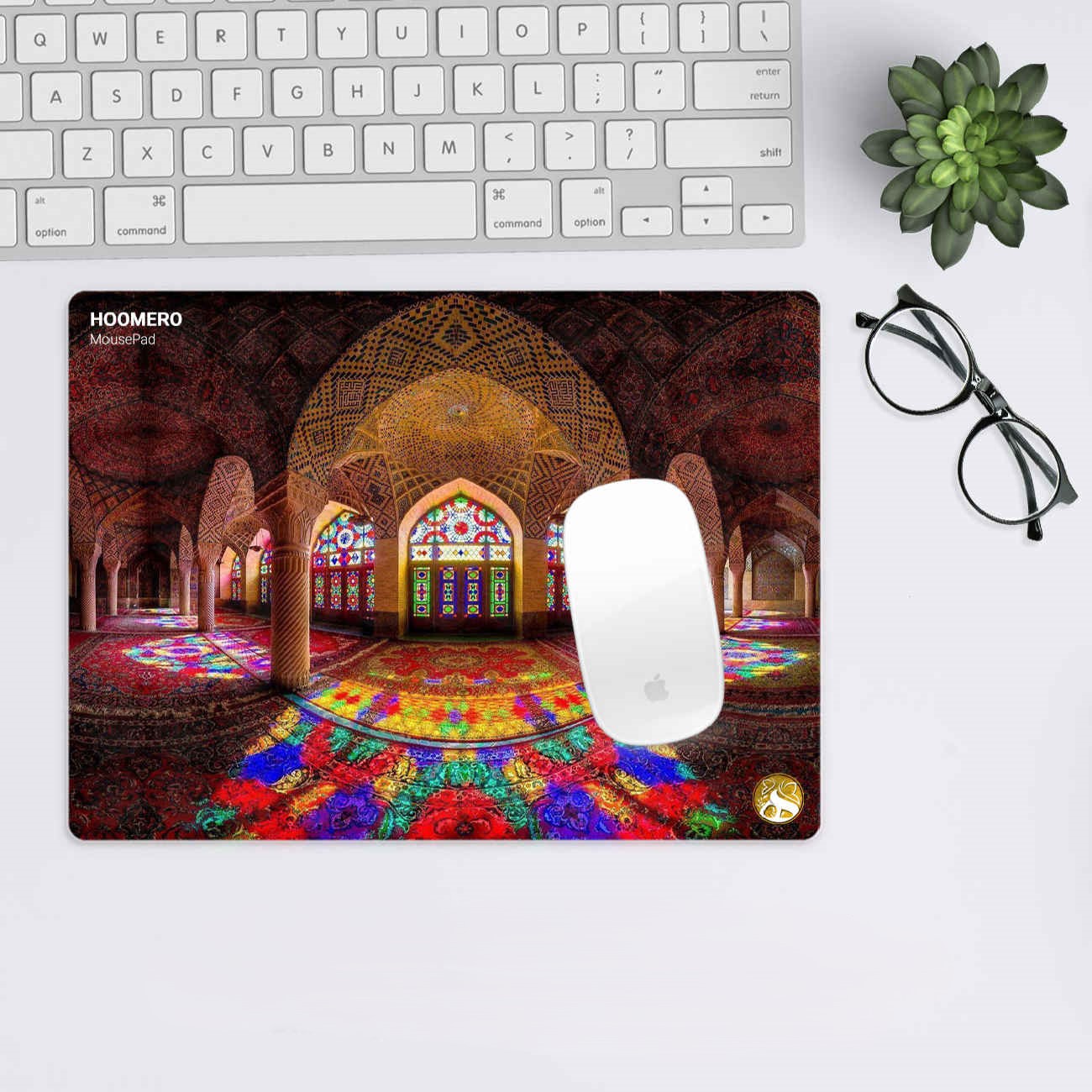 Elegant Desk Mouse Pad with Traditional Iranian Architectural Design