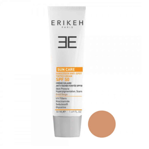 Erikeh Tinted Sunscreen Cream SPF50 – Anti-Spot 50 ml – Skin Protection & Care