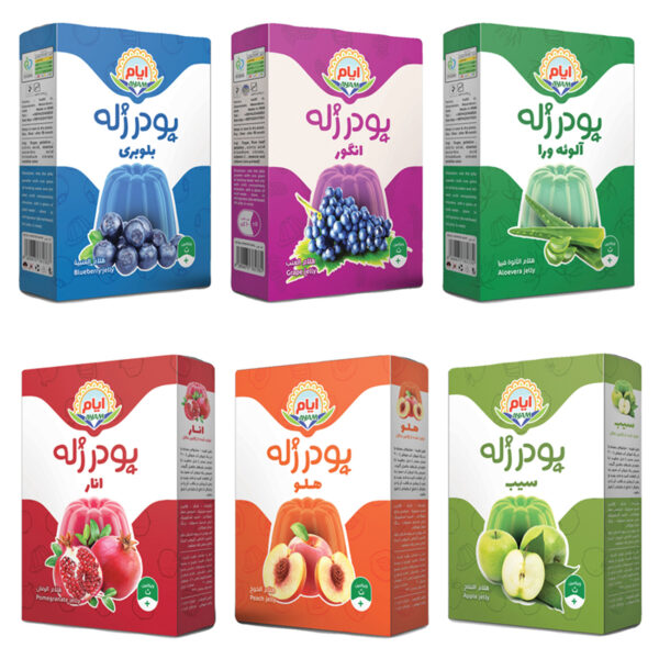 Halal Assorted Jelly Powder Pack by Badbadak-e Ayam, 100 gr (x6)