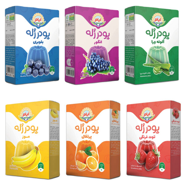 Halal Assorted Jelly Powder Pack by Badbadak-e Ayam, 100 gr (x6)