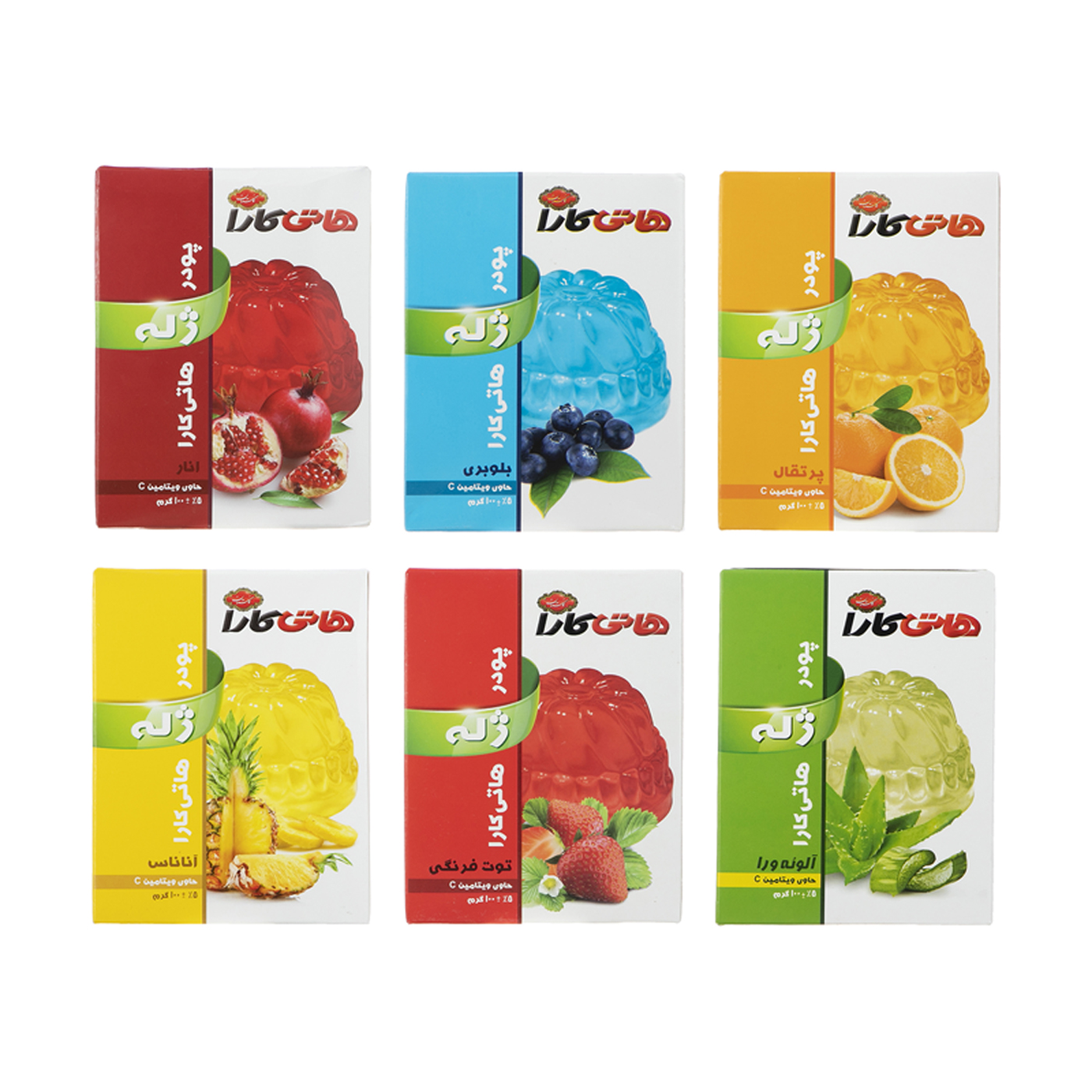 Halal Mixed Jelly Powder Pack by Hati Kara, 100 gr (x6)