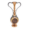 Handcrafted Copper Vase with Intricate Black Pen Detailing