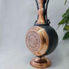 Handcrafted Copper Vase with Intricate Black Pen Detailing