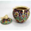 Handcrafted Persian Pottery Sugar Bowl with Lid - Blend of Tradition and Artistry
