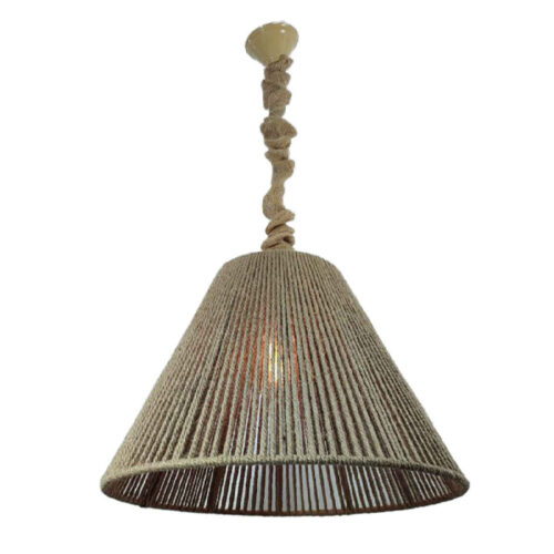 Handmade Woven Ceiling Light – Hemp Chandelier for Natural Home Decor