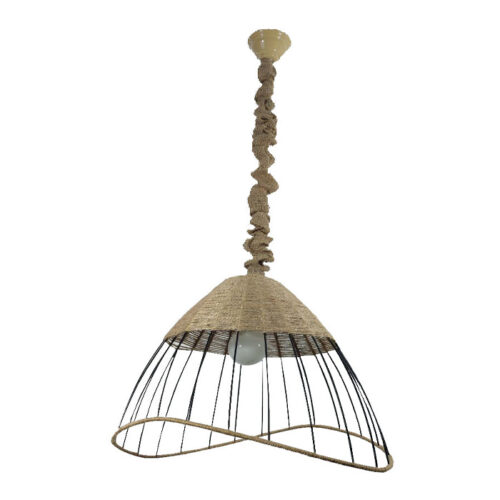Handmade Woven Pendant Light –  Rustic  Hemp Ceiling Light