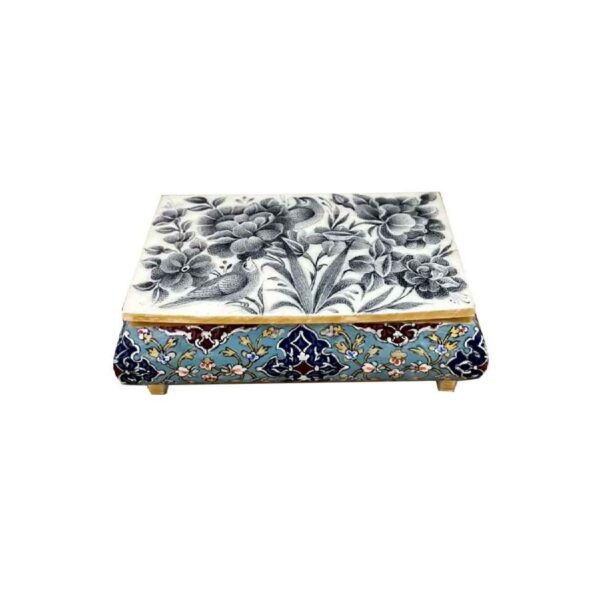 Handmade Jewelry Bone Box with Flower & Bird Design - Perfect Organizer for Jewelry