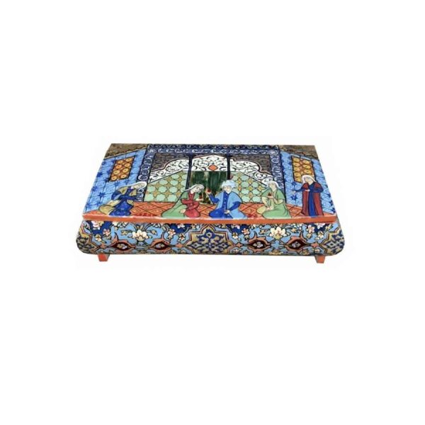 Handmade Jewelry Box with Pictorial Design Made of Camel Bone