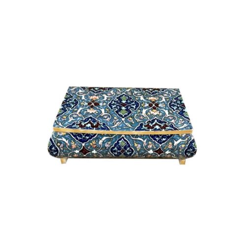 Handmade Jewelry Camel Bone Box with Geometric Design