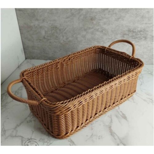 Handwoven Wicker Basket with Handle – Perfect Blend of Rustic Charm & Modern Storage