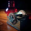 Islamic Table Top Candle Holder with Wooden Base & Names of Imams Design