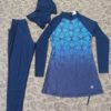 Islamic Women's Swimsuit with Attached Hood and Wide-Band Leggings